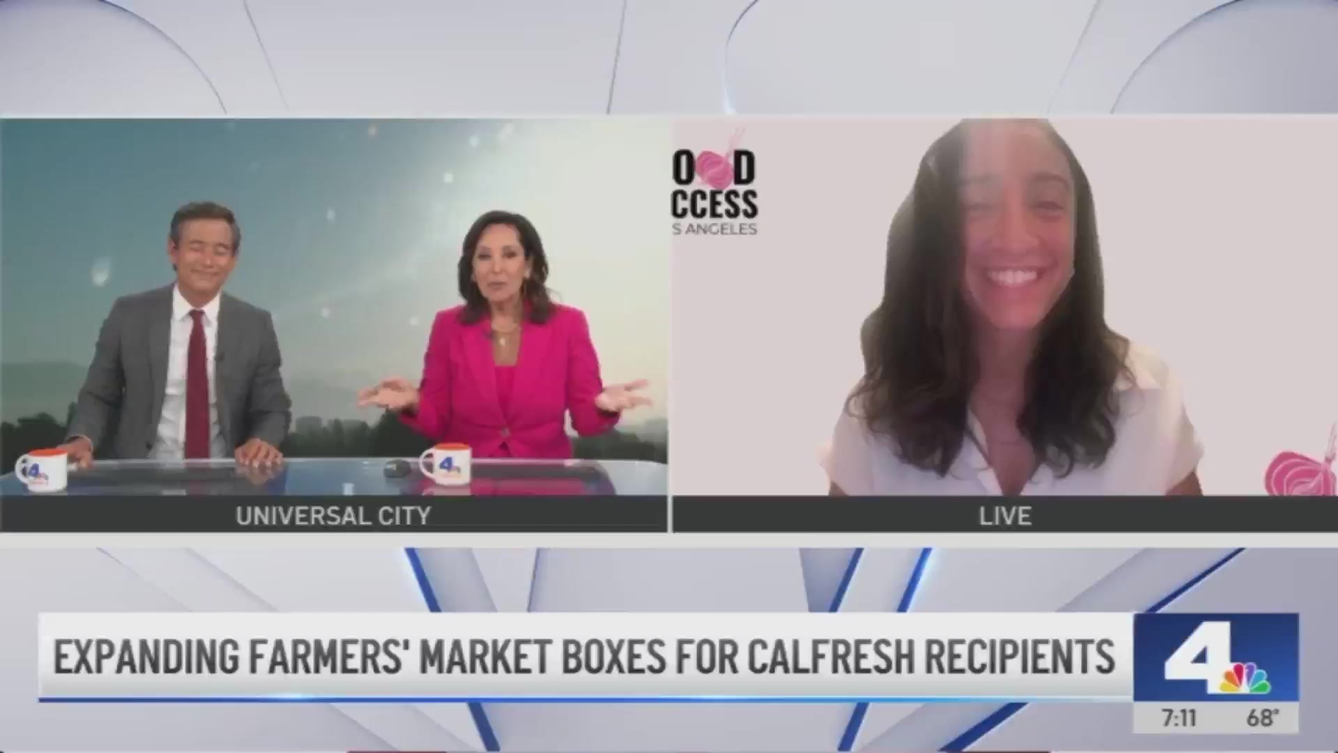 Isabel Thottam speaking live with both Today in LA hosts